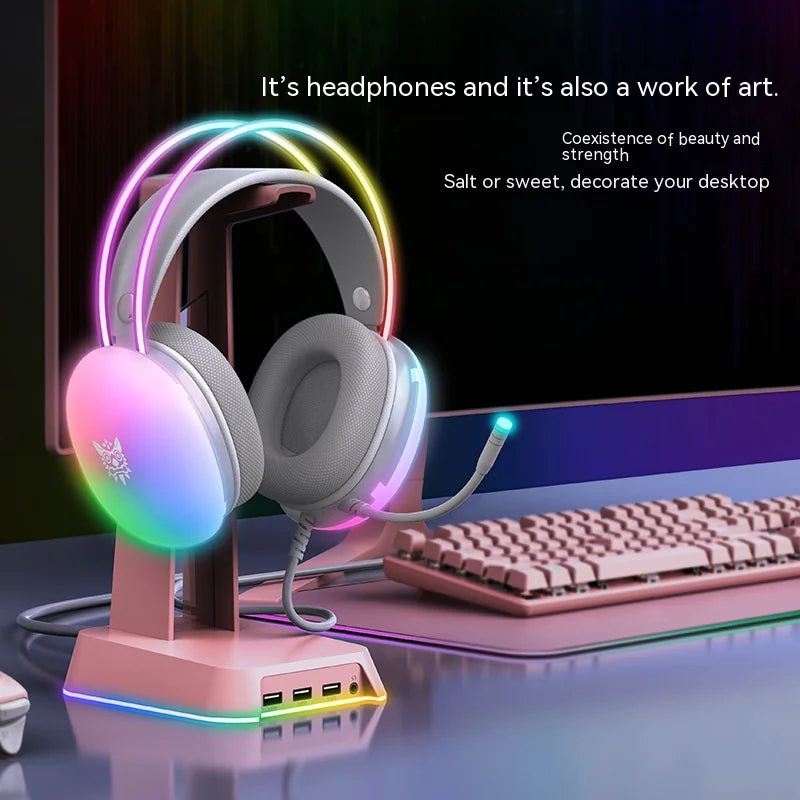 ONIKUMA PC Gaming Headphones with RGB Lights for GAMMER