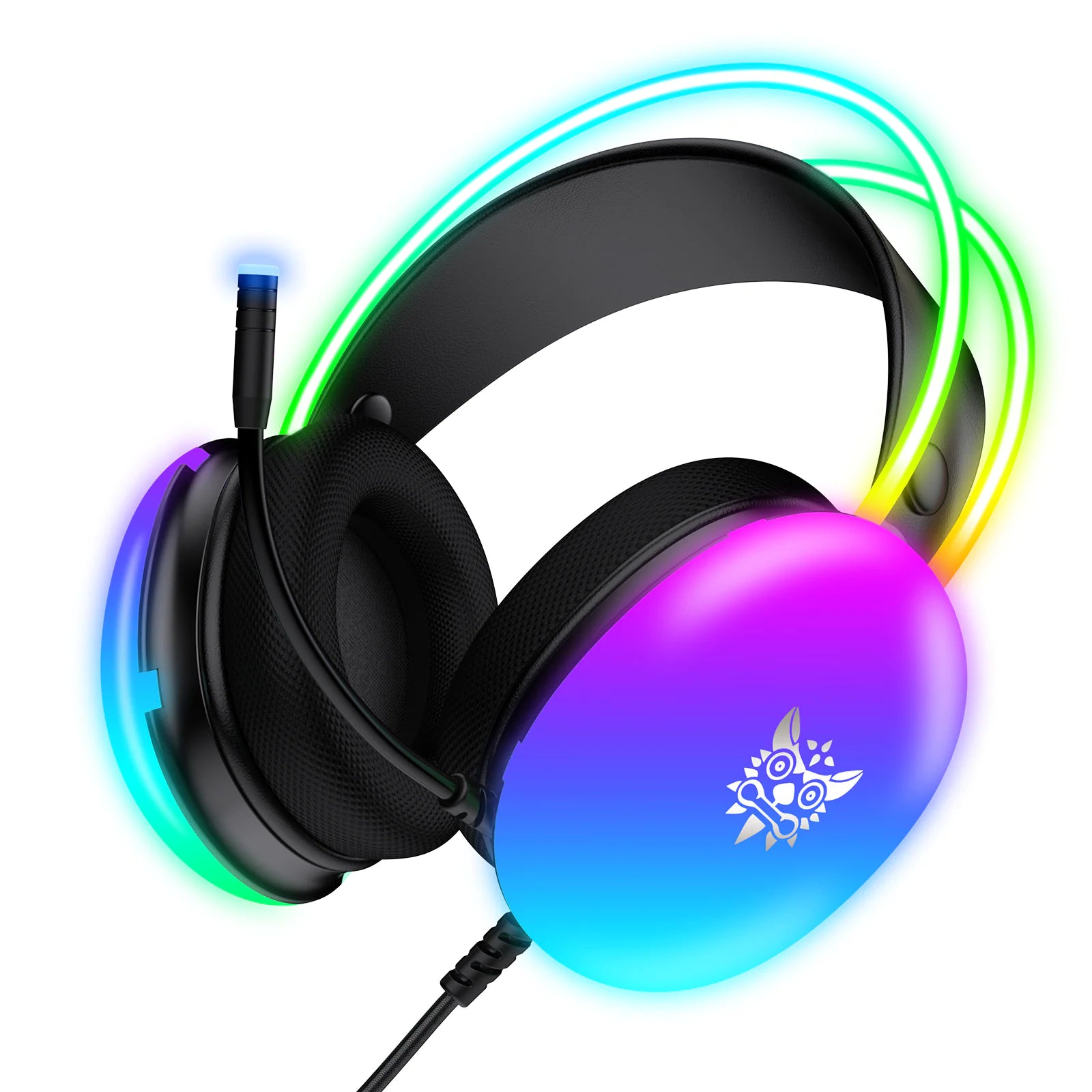 ONIKUMA PC Gaming Headphones with RGB Lights for GAMMER